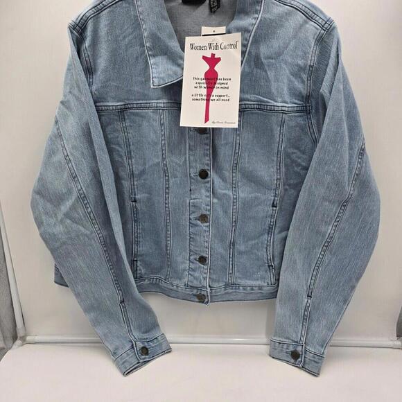 Women with Control XL My Wonder Denim Collection Denim Jacket A516243 NWT - Picture 1 of 16